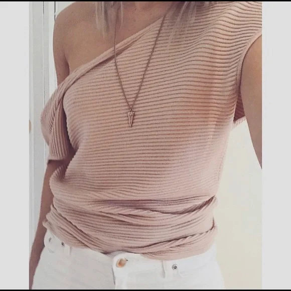 Dynamite Pink Open-Back Sweater - Picture 1 of 6